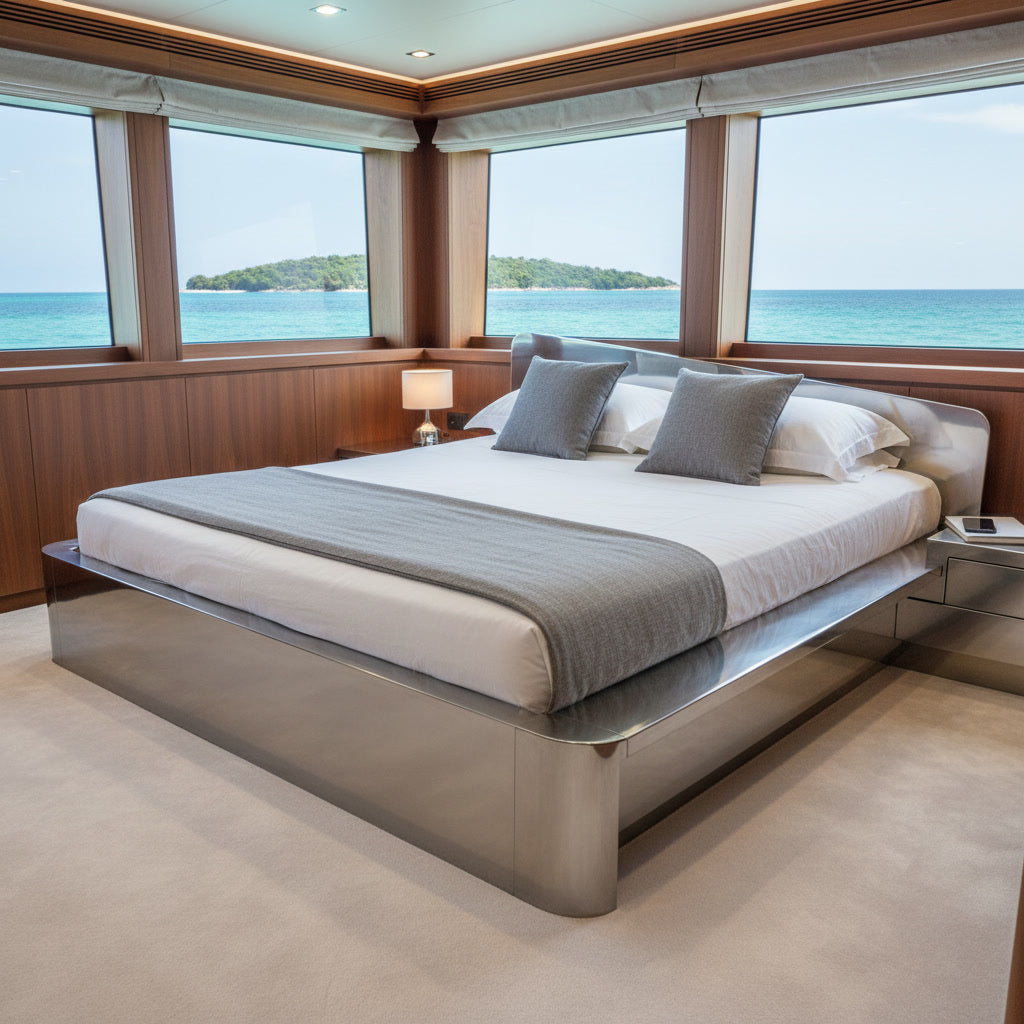 STEELFRAME — Designerbett aus Edelstahl