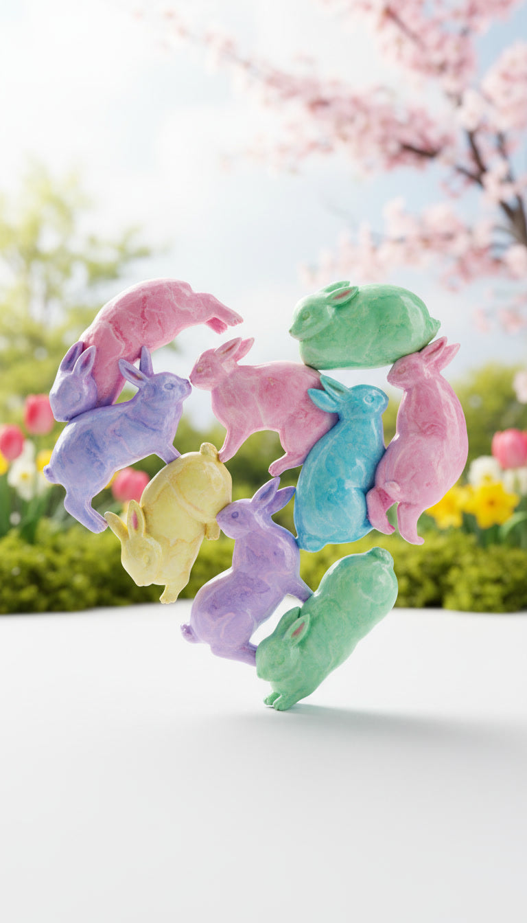Pastel Harmony Rabbits 🐰🌸🥚