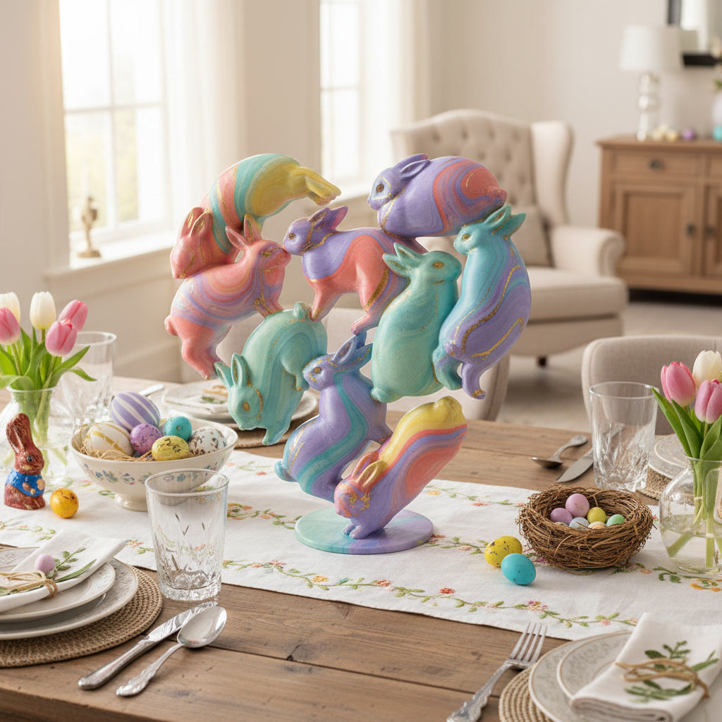 Pastel Harmony Rabbits 🐰🌸🥚