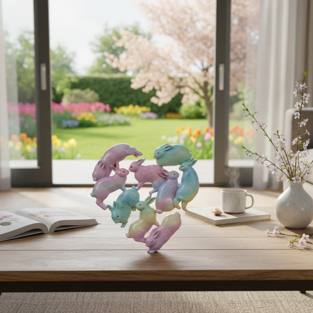 Pastel Harmony Rabbits 🐰🌸🥚