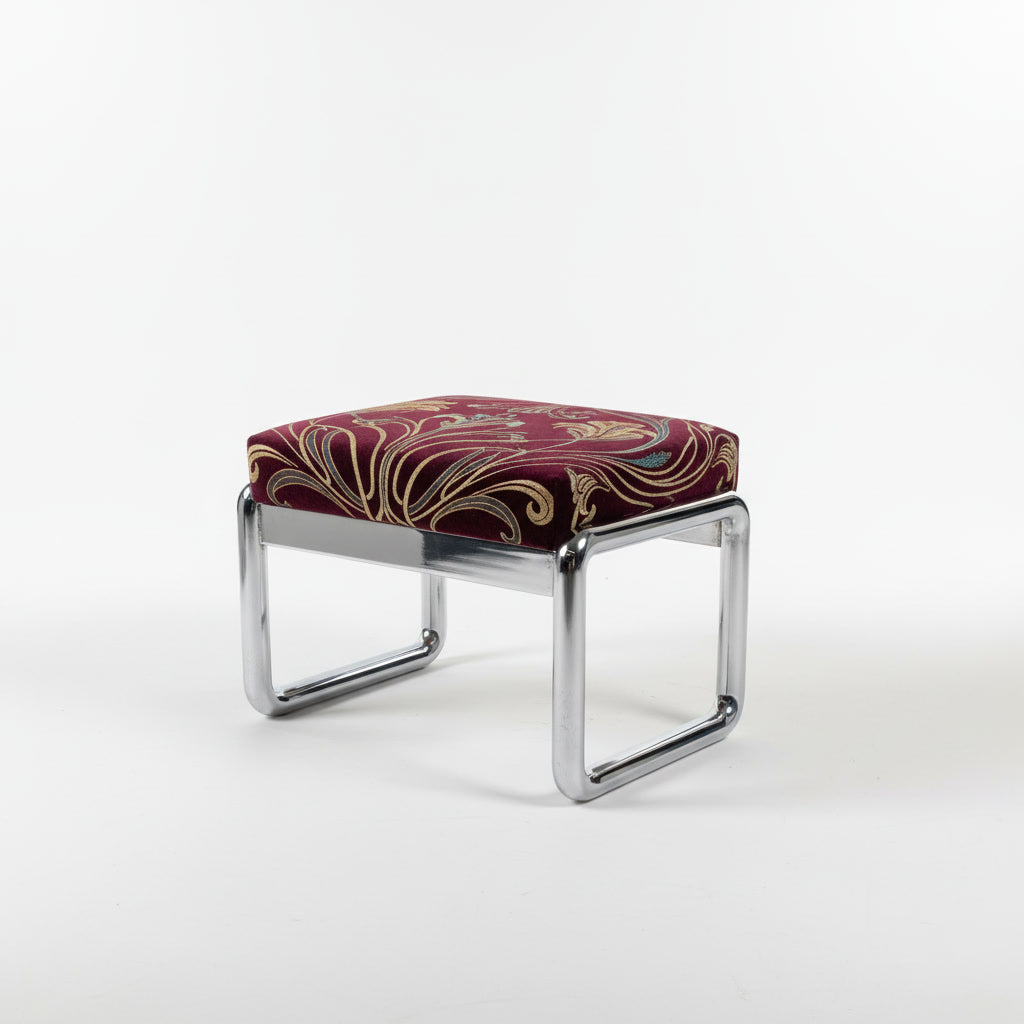 AURELION Chrome Lounge Stool
