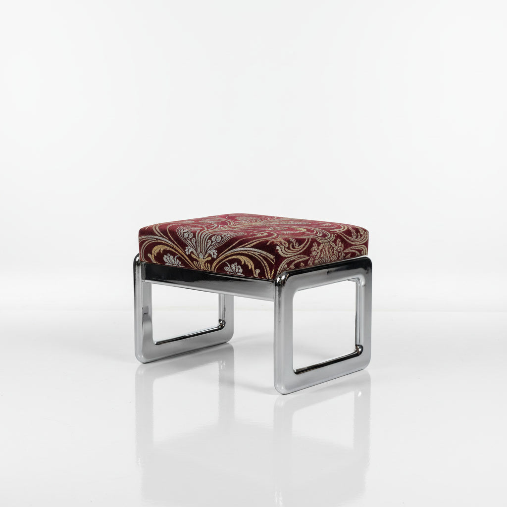 AURELION Chrome Lounge Stool