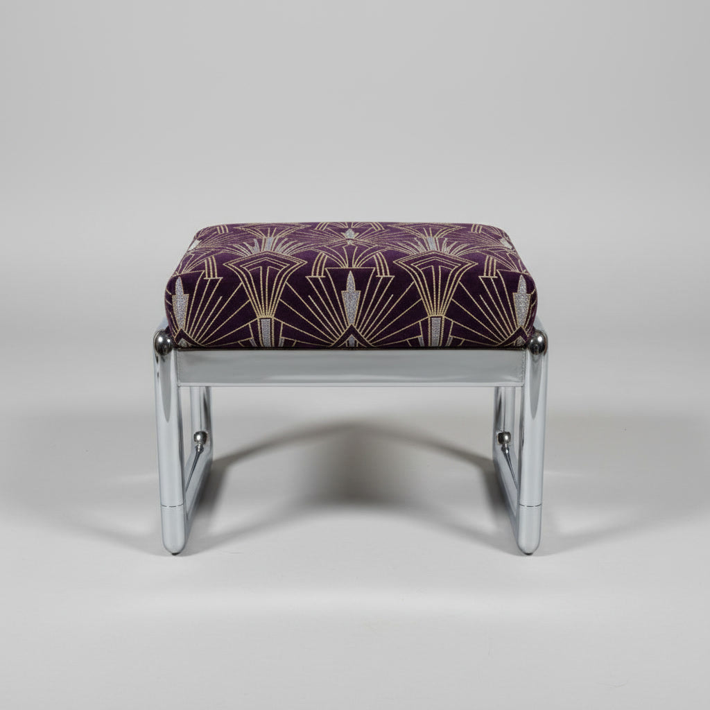 AURELION Chrome Lounge Stool