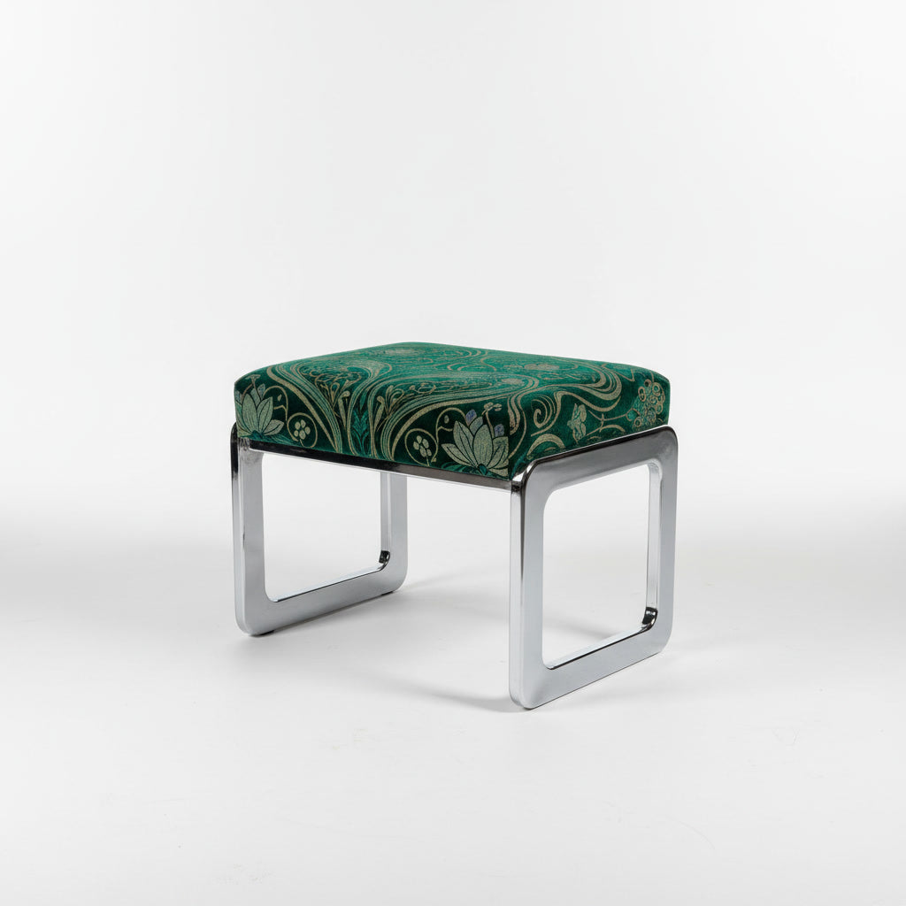 AURELION Chrome Lounge Stool