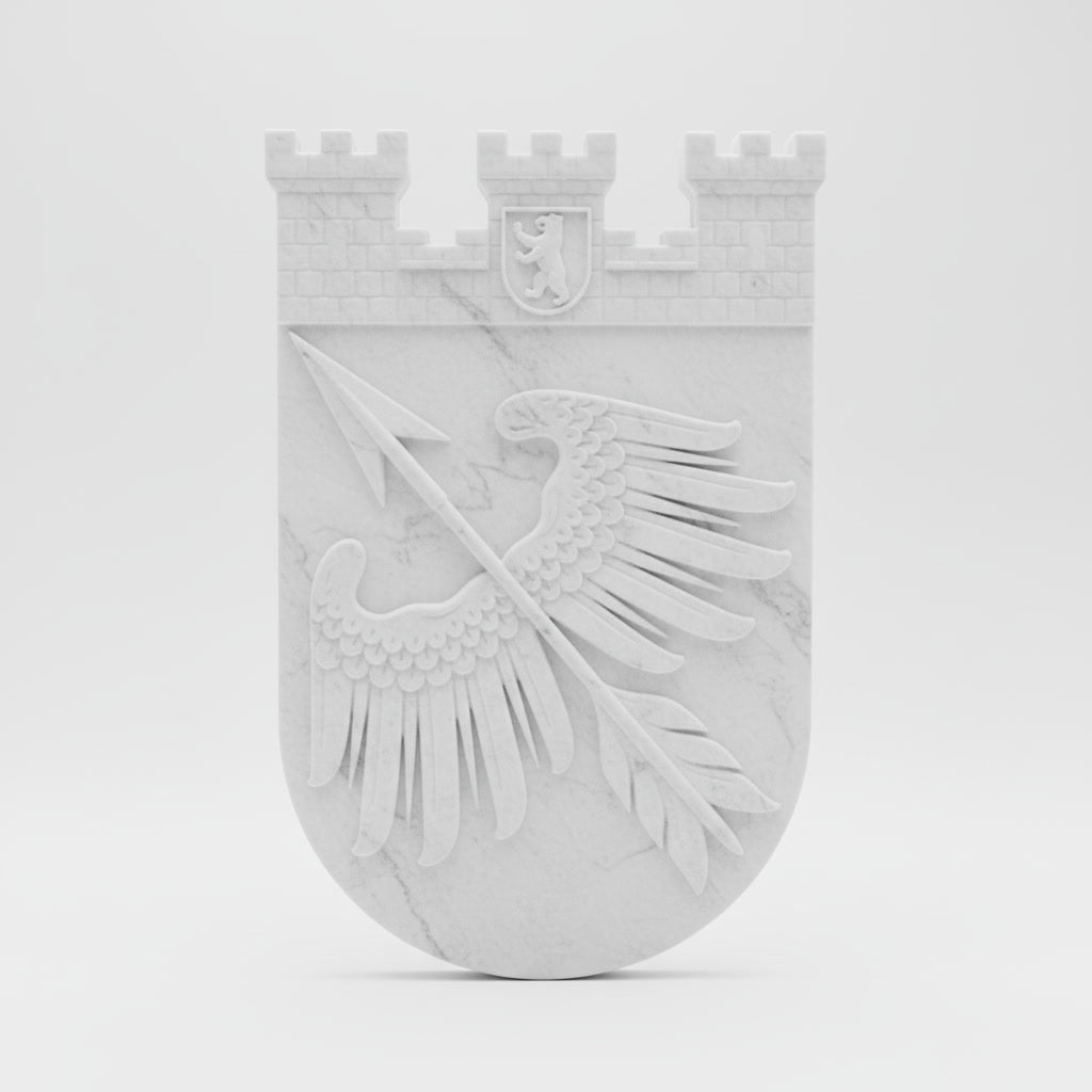 Bezirkswappen Berlin Marmor Optik