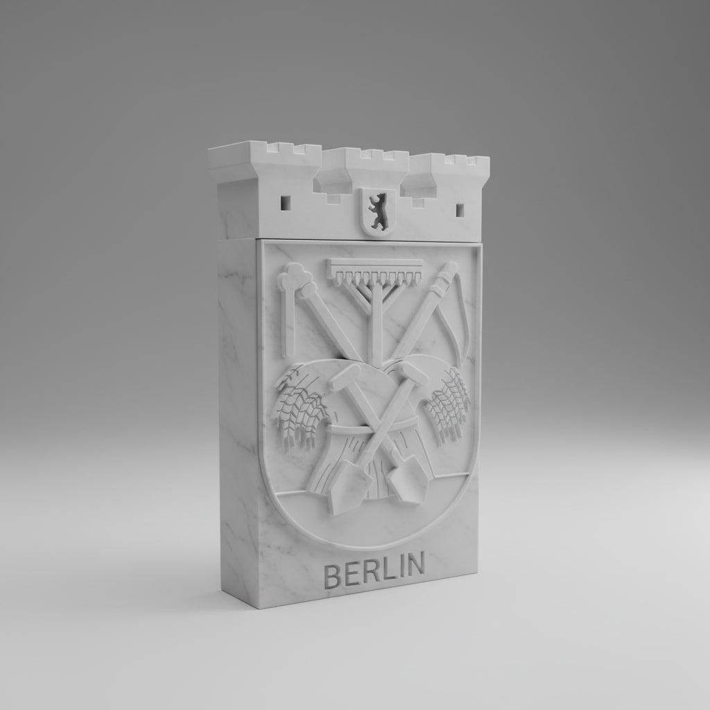 Bezirkswappen Berlin Marmor Optik