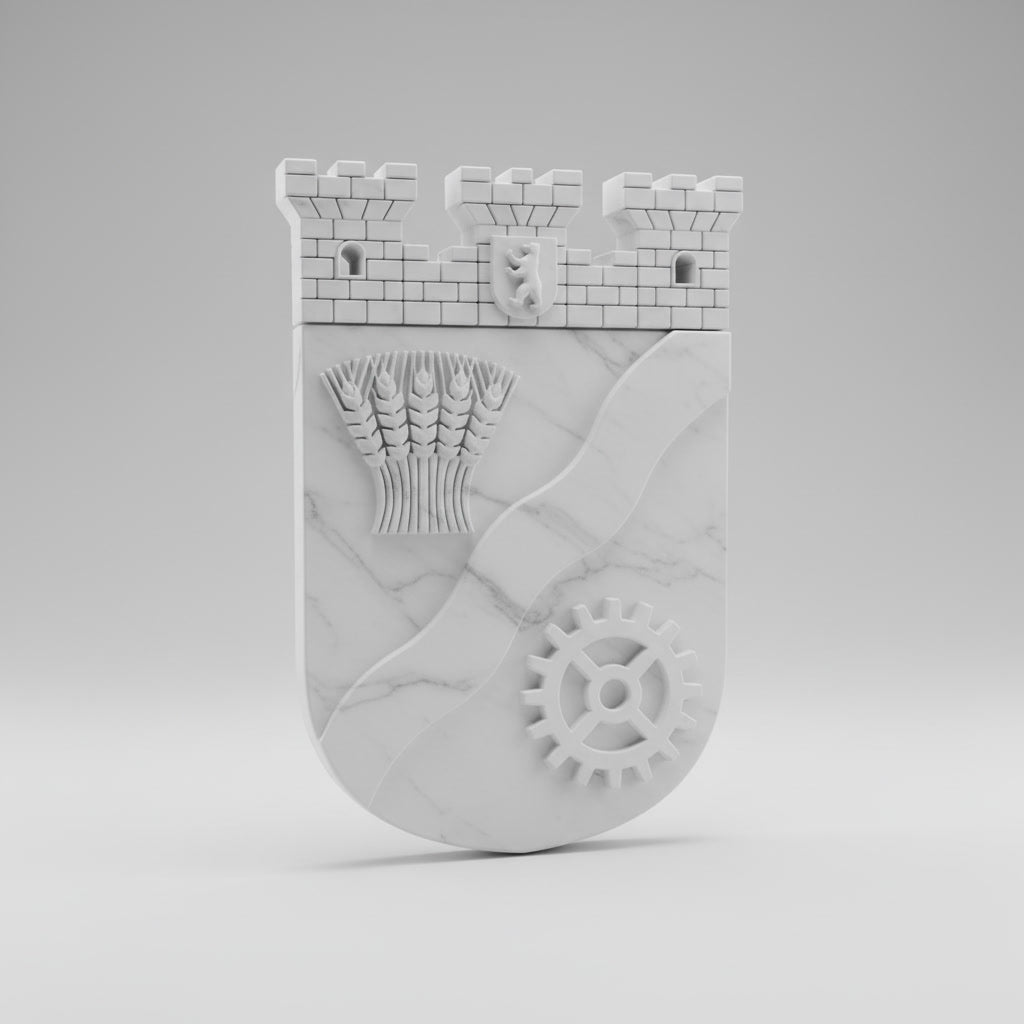 Bezirkswappen Berlin Marmor Optik