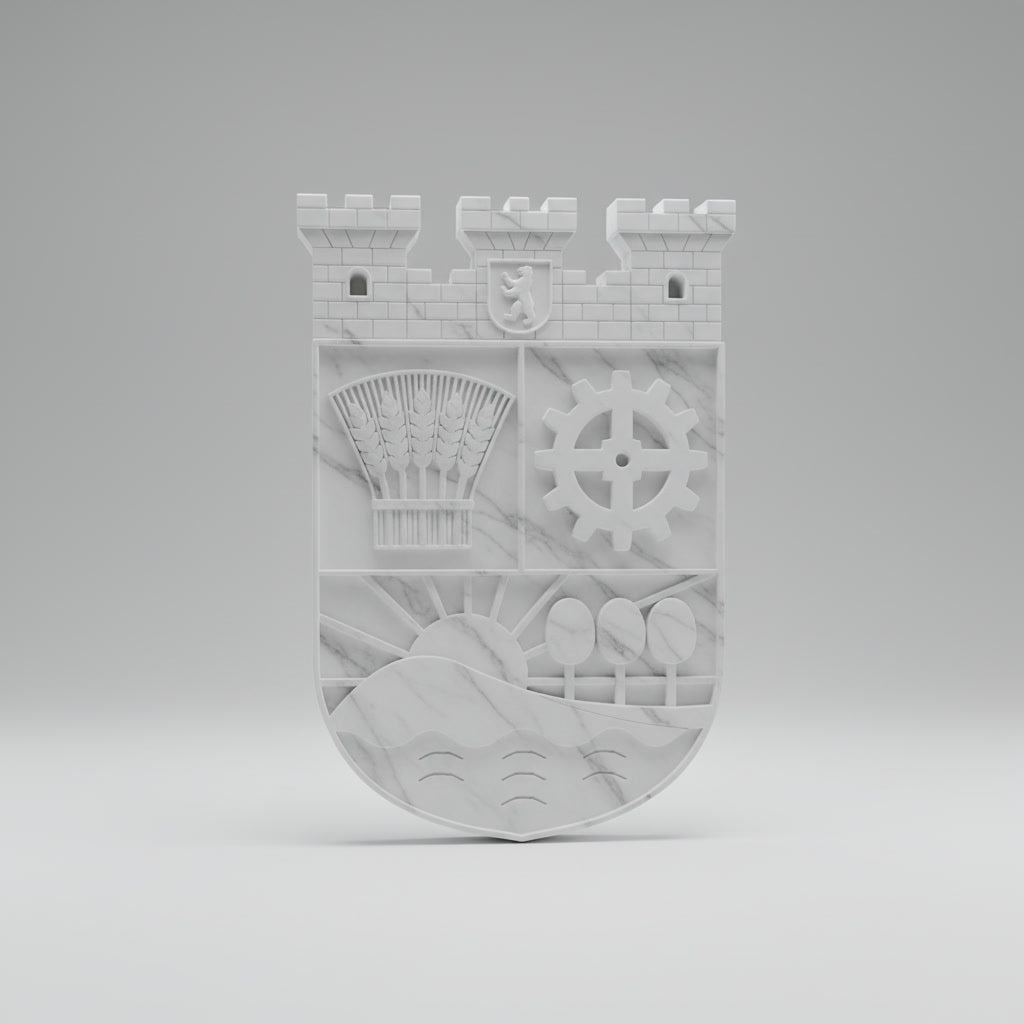 Bezirkswappen Berlin Marmor Optik